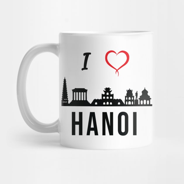 I love Hanoi Skyline Vietnam Vietnamese Design by alltheprints